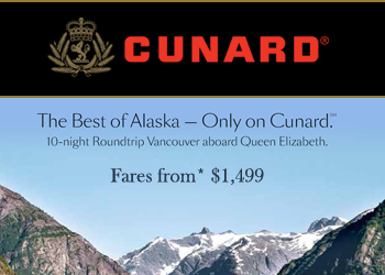 Cunard: 10-night Roundtrip Vancouver