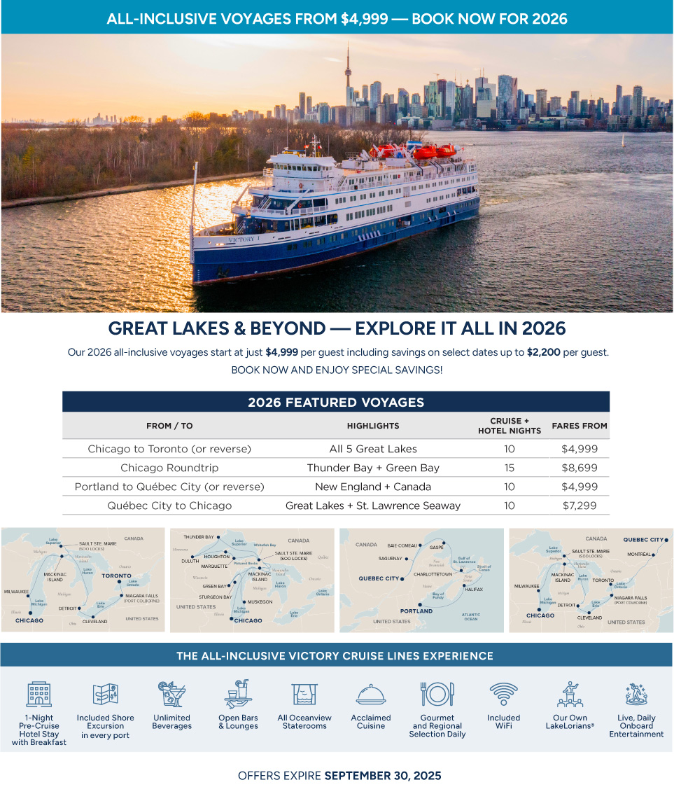 Victory Cruise Lines: Great Lakes & Beyond