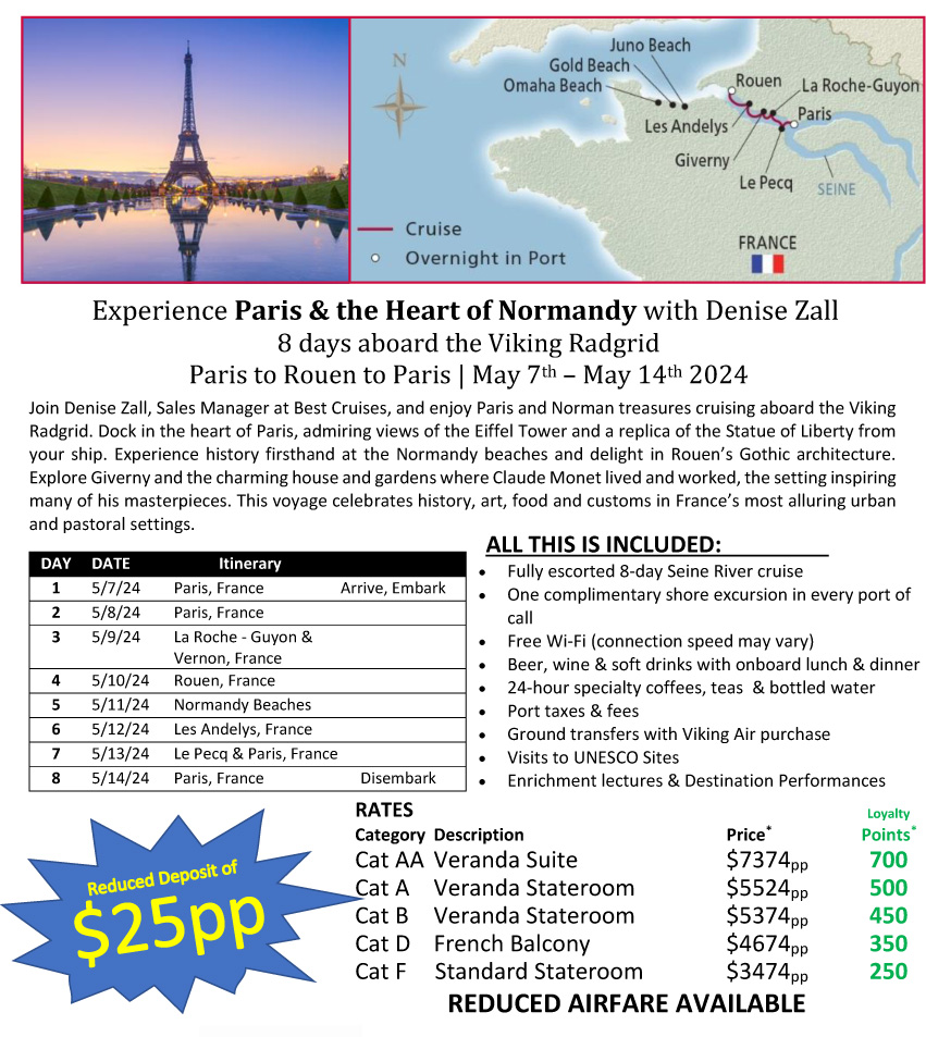 Viking Paris and the Heart of Normandy Best Cruises & Tours