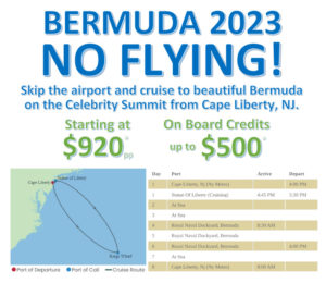 bermuda 2023 cruise ship schedule