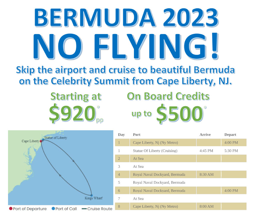 bermuda cruises in august 2023