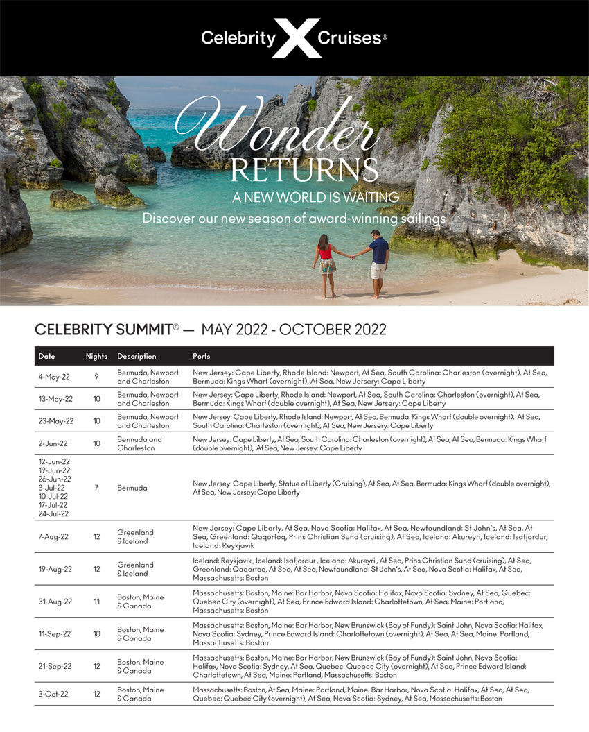 Celebrity Cruises: Wonder Returns