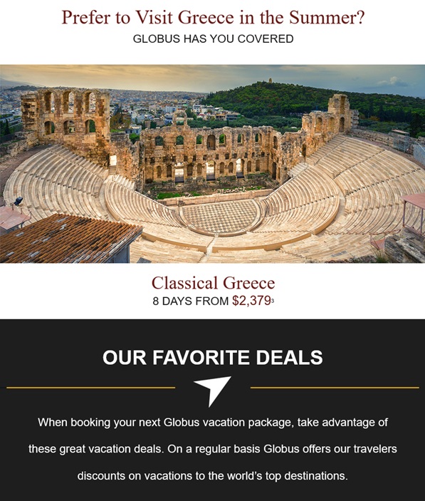 Globus: Escape to Greece