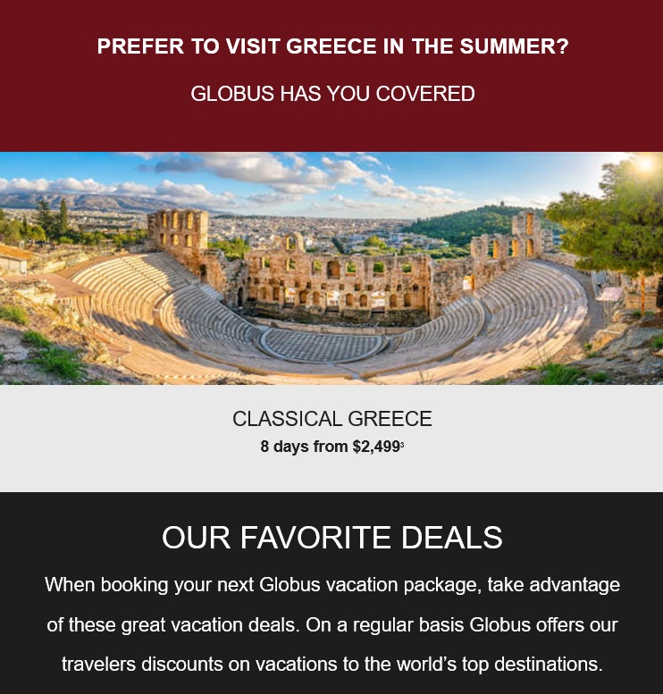 Globus: Escape to Greece