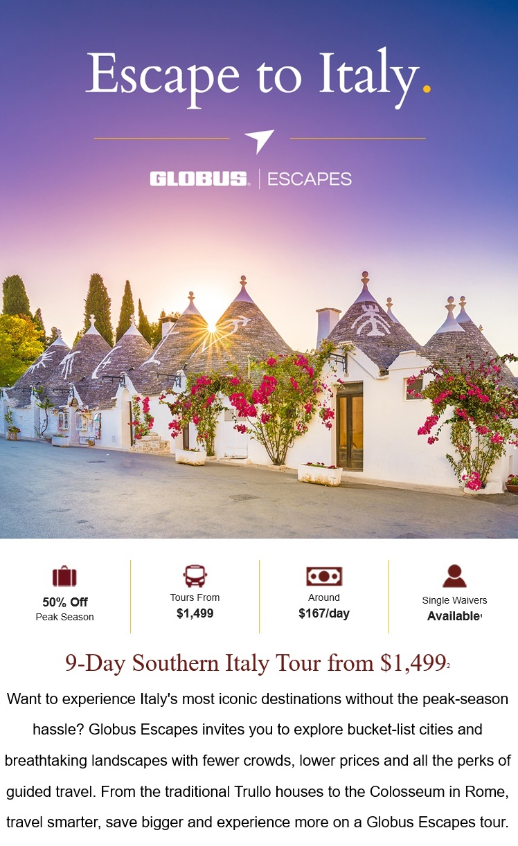 Globus: Escape to Italy