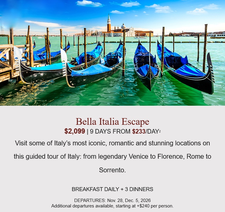 Globus: Escape to Italy