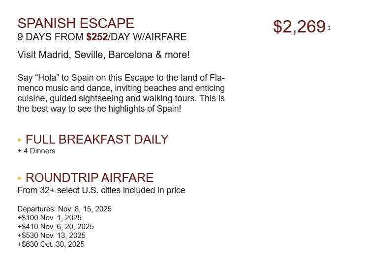Globus Escape to Spain & Portugal