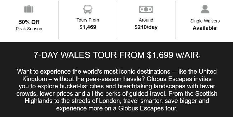 Globus: Escape to United Kingdom
