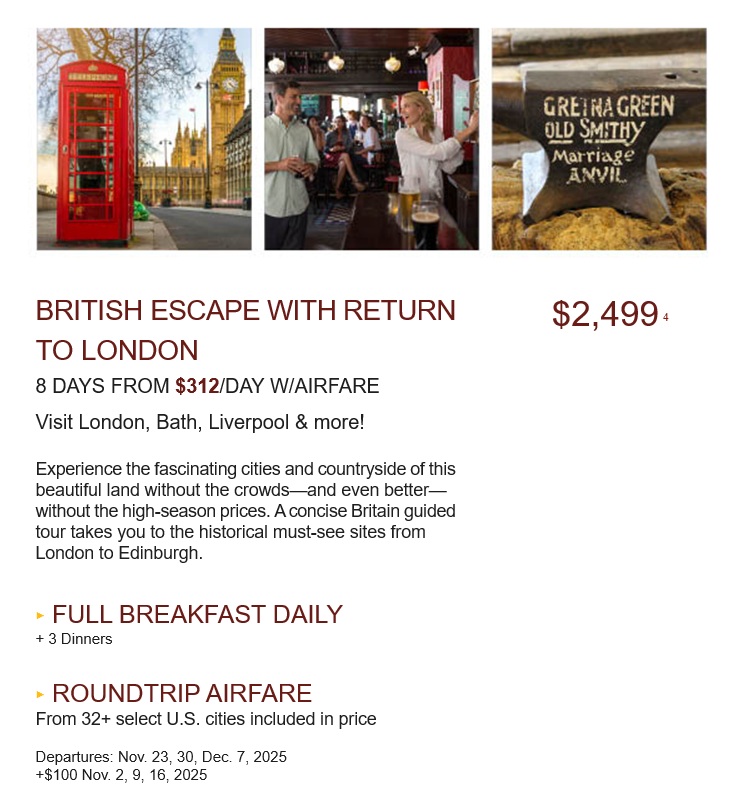 Globus: Escape to United Kingdom