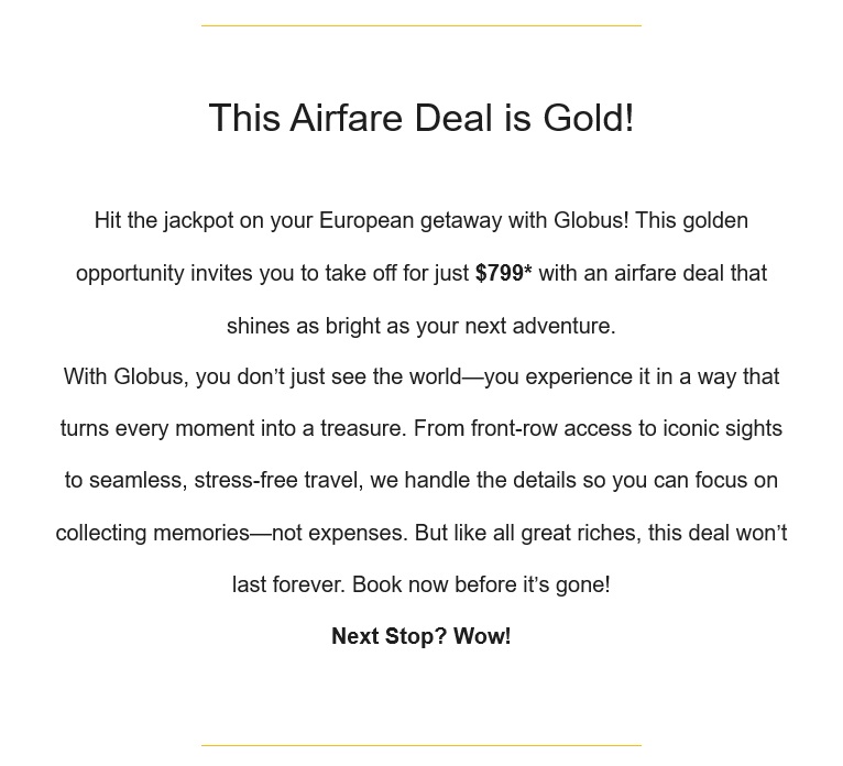 Globus: European Getaways
