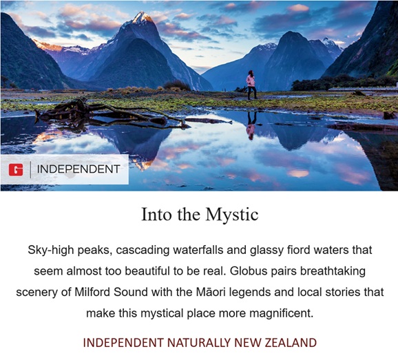 Globus: Fiord the Win. New Zealand!