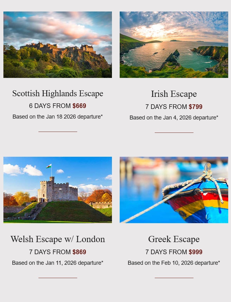 Globus Escapes: Off-Season Getaways