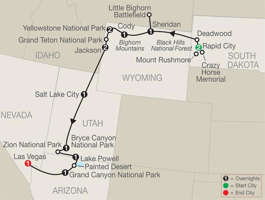 Globus Parks Canyons Spectacular Map