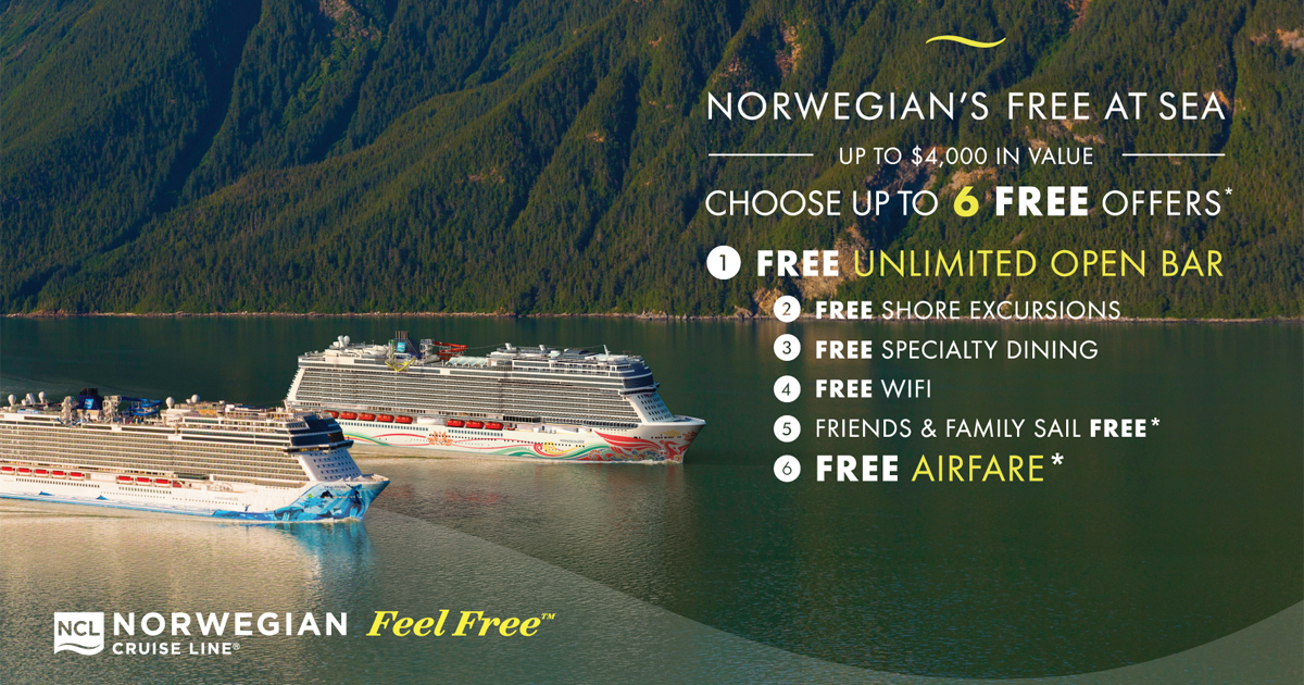 norwegian cruise line free at sea wifi