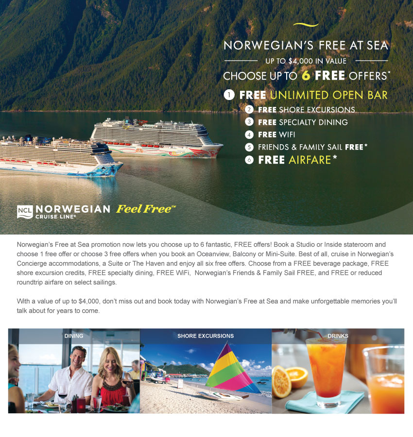 Norwegian Cruise Line Free At Sea Best Cruises & Tours