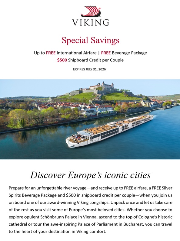 Viking: Europe Special Savings