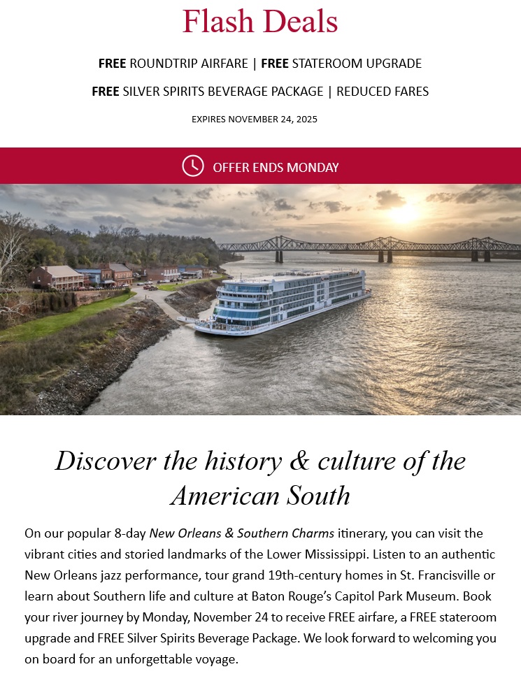 Viking: Flash Deals - Mississippi River Voyages