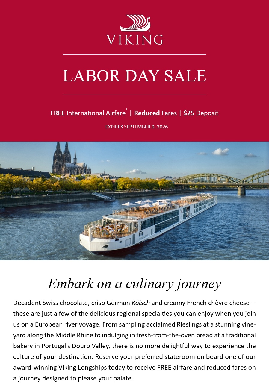 Viking: Labor Day Sale