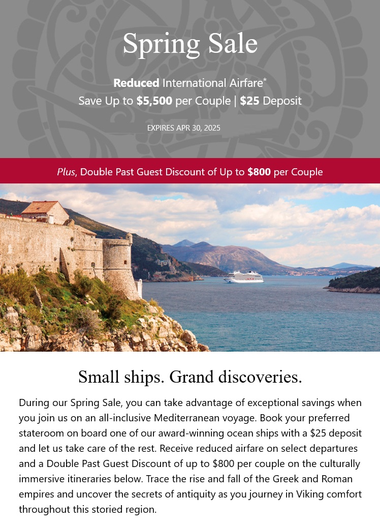 Viking: Spring Sale - Mediterranean Voyages