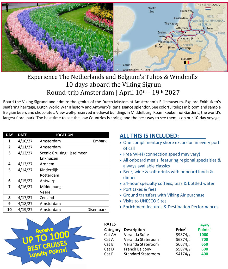 Viking: Tulips & Windmills Tour